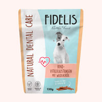Produktbild von Fidelis Zahnpflege-Snack Rind mit Wildlachsöl getreidefrei monoprotein 150g