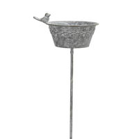 Produktbild von finehomegarden Bodenfutterstation für Vögel aus Metall in Grau Vintage