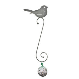 finehomegarden Vogelhaus aus Metall in Grau mit Haken für den Garten – Bild 1 von 1