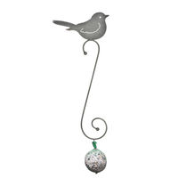 Produktbild von finehomegarden Vogelhaus aus Metall in Grau mit Haken für den Garten