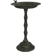 Produktbild von finehomegarden Vogeltränke und Vogelbad aus Metall in Grün Antik mit Fuß Ø40x37cm H63cm