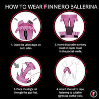 Produktbild von FINNERO Ballerina Läufigkeitshose für Hündinnen als Hundewindel mit Rock, Pink, XL
