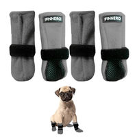 Produktbild von FinNero Halla Hundeschuhe Winterpfotenschutz aus Fleece in Grau XS