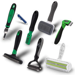 FinoPet 8er Mega-Set Pflege-Set für Hund und Katze mit Bürsten, XL Fusselrolle und Zeckenzange für alle Altersstufen und Felltypen – Bild 1 von 9