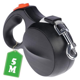 FinoPet Rollleine für große Hunde aus Nylon mit automatischem Bremssystem Schwarz XL - 5 m – Bild 1 von 13