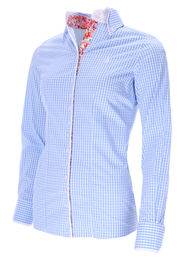 Fior da Liso Bluse Eleonora Paisley Weiß Blau Größe L – Bild 1 von 1