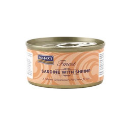 Fish4Cats Finest Sardine mit Garnelen Katzen Nassfutter Stückchen in Sauce getreidefrei 70 g – Bild 1 von 3