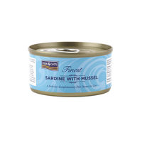 Produktbild von Fish4Cats Finest Sardine mit Muschel Katzen Nassfutter Stückchen in Sauce 70 g