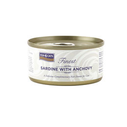 Produktbild von Fish4Cats Finest Sardine mit Sardellen Katzen Nassfutter Stückchen in Sauce getreidefrei 70 g