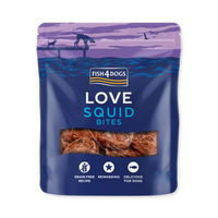 Produktbild von Fish4Dogs Belohnungssnack Tintenfisch Bissen getreidefrei und monoprotein 80 g