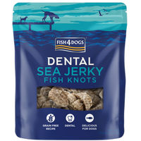 Produktbild von Fish4Dogs Dental Sea Jerky Fish Knots Zahnpflege-Snack für Hunde getreidefrei monoprotein 100 g