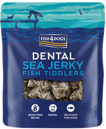 Fish4Dogs Dental Sea Jerky Tiddlers Zahnpflege-Snack für Hunde getreidefrei monoproteinisch 115 g – Bild 1 von 7