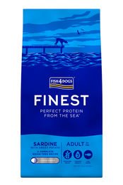 Produktbild von Fish4Dogs Finest Adult Hundefutter Sardine und Lachs mit Süßkartoffel getreidefrei 6 kg