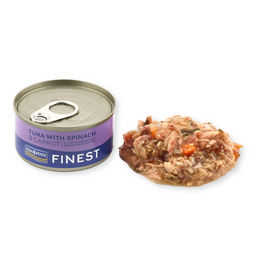 Produktbild von Fish4Dogs Finest Nassfutter Thunfisch mit Karotte und Spinat Getreidefrei Hypoallergen 85 g