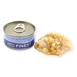 Produktbild von Fish4Dogs Finest Nassfutter Weißfisch mit Süßkartoffeln Hypoallergen Getreidefrei 85 g