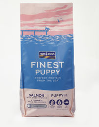 Fish4Dogs Finest Puppy Hundefutter Lachs mit Süßkartoffel Getreidefrei Large Kibble 6 kg – Bild 1 von 5