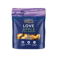 Produktbild von Fish4Dogs Love Apfel Fisch Wraps Belohnungssnack getreidefrei und glutenfrei 90 g