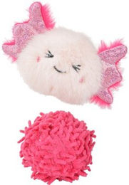 FIT+FUN 2er-Set Plüschspielzeug Axolotl und Plüschball mit Knisterfolie 9 x 15 cm – Bild 1 von 1