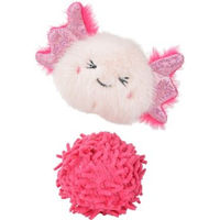 Produktbild von FIT+FUN 2er-Set Plüschspielzeug Axolotl und Plüschball mit Knisterfolie 9 x 15 cm