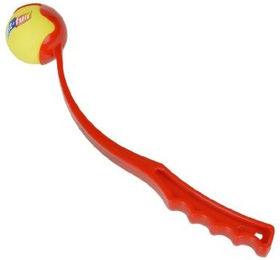 Produktbild von FIT+FUN Ballwerfer mit Ball aus Kunststoff in Gelb