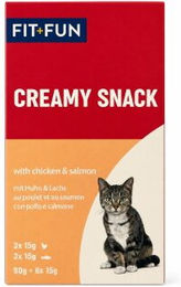 FIT+FUN Creamy Snack Huhn und Lachs für Katzen 6x15g – Bild 1 von 1