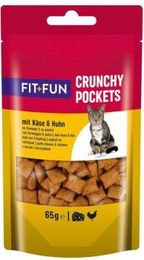 Produktbild von FIT+FUN Crunchy Pockets Hundeleckerli Huhn und Käse 7x65 g