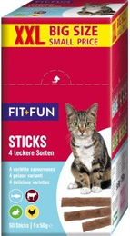 FIT+FUN Crunchy Sticks XXL-Multipack für erwachsene Hunde mit Huhn, Thunfisch, Rind und Kaninchen 250g - 250 g – Bild 1 von 2