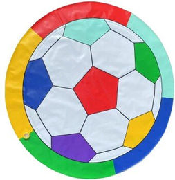 Fit + Fun Fußballmatte mit Ball aus Polyester bunt – Bild 1 von 2