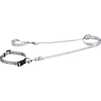 Produktbild von fit+fun Halsband und Leine Set Grau Größe M