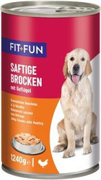 Produktbild von FIT+FUN Hund Nassfutter Adult Ragout Geflügel Stückchen in Sauce ohne Farb- und Aromastoffe 6x1,24 kg - 6 x 1,24 kg
