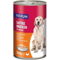 Produktbild von FIT+FUN Hund Nassfutter Adult Ragout Geflügel Stückchen in Sauce ohne Farb- und Aromastoffe 6x1,24 kg - 6 x 1,24 kg