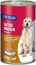 Produktbild von FIT+FUN Hund Nassfutter Adult Ragout Lamm Stückchen in Sauce 6x1,24 kg ohne Farb- und Aromastoffe - 6 x 1,24 kg