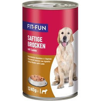 Produktbild von FIT+FUN Hund Nassfutter Adult Ragout Lamm Stückchen in Sauce 6x1,24 kg ohne Farb- und Aromastoffe - 6 x 1,24 kg