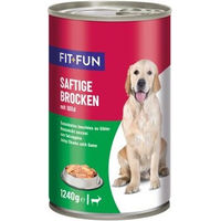 Produktbild von FIT+FUN Hund Nassfutter Adult Ragout Wild Stückchen in Sauce 6x1,24 kg - 6 x 1,24 kg