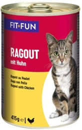 Produktbild von FIT+FUN Hundefutter Ragout Huhn Stückchen in Sauce 12x415 g