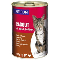 Produktbild von FIT+FUN Hundefutter Ragout Kalb und Geflügel Stückchen in Sauce 12x415 g