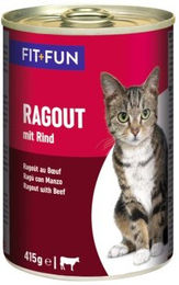 Produktbild von FIT+FUN Hundefutter Ragout Rind Stückchen in Sauce 48x415 g