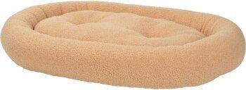 FIT+FUN Hundekissen Bett Teddy oval braun aus Polyester – Bild 1 von 2