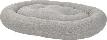 FIT+FUN Hundekissen Bett Teddy oval grau aus Polyester – Bild 1 von 2
