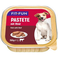 Produktbild von FIT+FUN Hundepastete Rind für alle Altersstufen 12x150 g