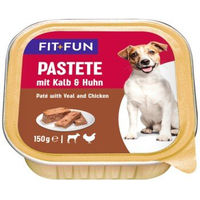 Produktbild von FIT+FUN Hundepatete Kalb und Huhn 12x150 g ohne Zucker und Konservierungsstoffe - 11 x 150 g