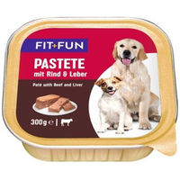 Produktbild von FIT+FUN Hundepatete mit Rind und Leber für Adult, 18x300 g