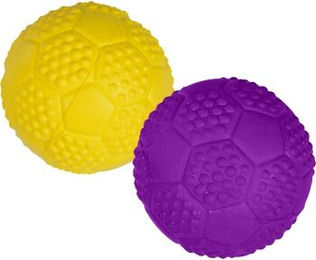 FIT+FUN Hundespielzeug Ball aus Naturkautschuk klein in Gelb oder Lila – Bild 1 von 3