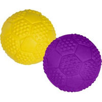 Produktbild von FIT+FUN Hundespielzeug Ball aus Naturkautschuk klein in Gelb oder Lila