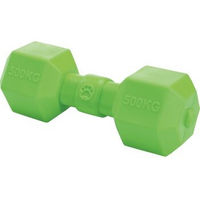 Produktbild von FIT+FUN Hundespielzeug Hantel aus Kunststoff Grün 20cm