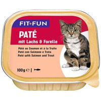 Produktbild von FIT+FUN Katzen Nassfutter Adult Paté Lachs und Forelle 64x100 g