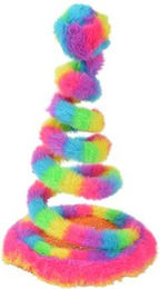 FIT+FUN Katzenspielzeug Spiralfeder-Schlange aus Plüsch bunt 21 x 14 cm – Bild 1 von 1