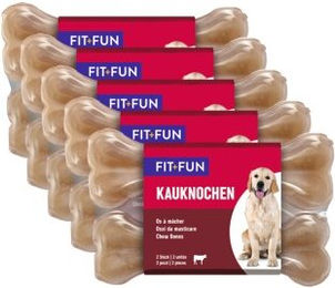 FIT+FUN Kauknochen aus Rind für Junior Hunde zur Zahnpflege 10 Stück 13 cm - 10 x 13 cm – Bild 1 von 2