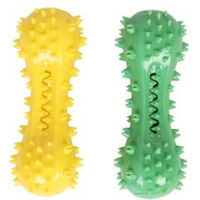 Produktbild von FIT+FUN Kauspielzeug Knochen aus TPR in Grün 15cm für mittlere Hunde