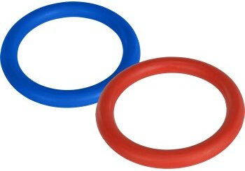 FIT+FUN Kauspielzeug Ring aus Naturkautschuk in Rot oder Blau – Bild 1 von 2